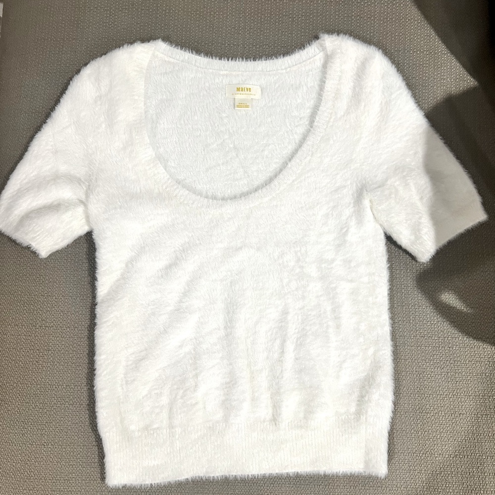 Anthropologie Maeve furry textured top
